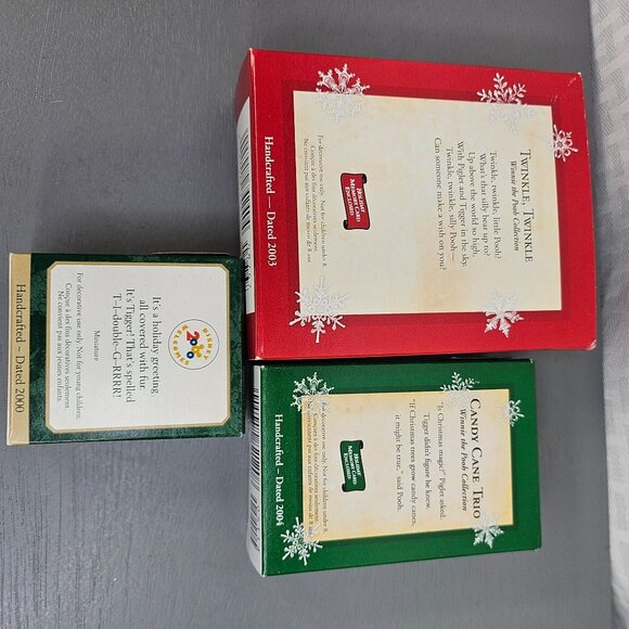 Vintage Hallmark Keepsake Ornament Winnie the Pooh Collection Pack of 3 New with - Picture 8 of 8